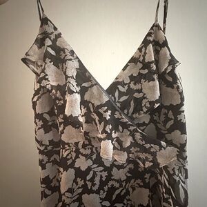 Express Black and Cream Floral Dress